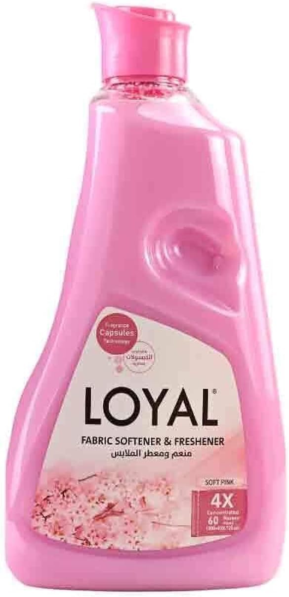 Loyal Fabric Softener Soft Pink 4X Concentrated Liquid- 1500ml | Long Lasting Fragrance