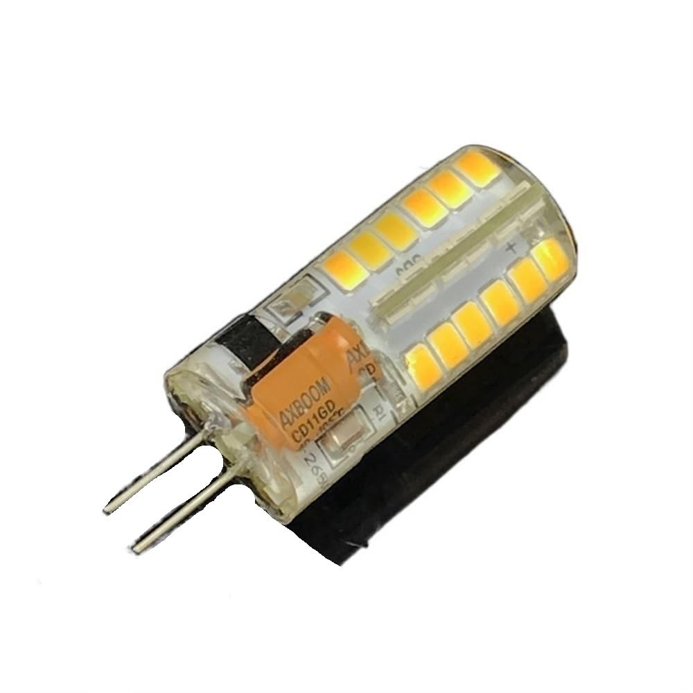 XYAL Lampadine, Confezione Da 12, Lampada LED A Mais G4/G9/E14 5W 48LED-2835SMD AC220V Lampada In Silicone Senza Sfarfallio(Warm white,G4 5W)