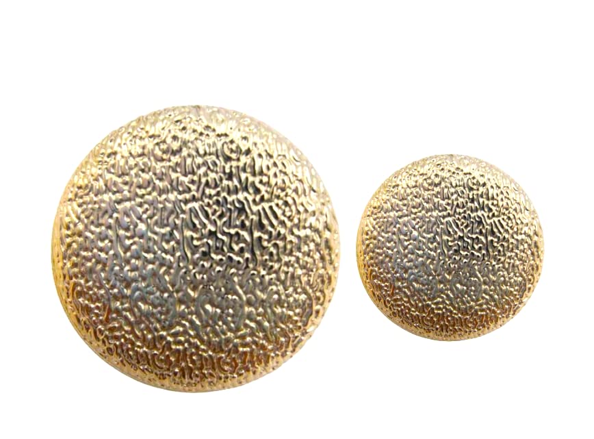 ani accessories Round Textured Gold Shank Button (Pack of 16) 8 Big and 8 Small Pack for Clothes Double Breasted Coat Blazer Suit Bandhgala Sherwani and Indian Dresses Sports Coat-picture-52