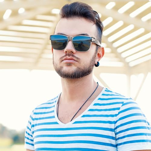 Image of URUMQI Polarized Sunglasses Fit Over Glasses for Men Women, Oversized Square Sun Glasses UV400 Protection