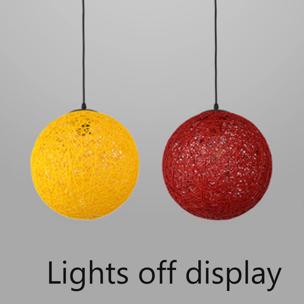 Azjatycki styl bambusowa lampa wisząca w kształcie kuli - 15,7" szeroka drewniana lampa sufitowa z regulowanym przewodem do jadalni i salonu, oświetlenie restauracji, beżowy design