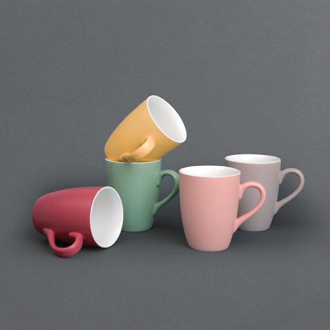 Kubek porcelanowy Olympia Pastel zielony - 340ml 12oz (Pudełko 6)