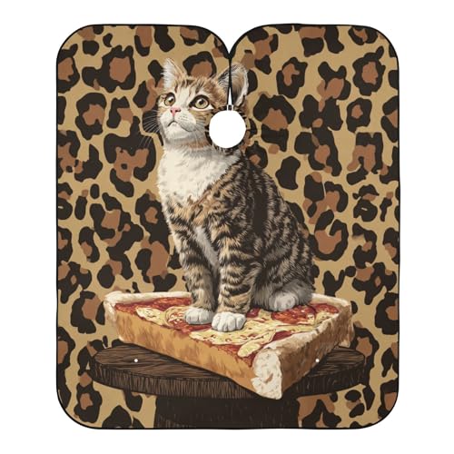 Capa de Barbero Impermeable ALZA Retro Cats 140x165cm miniatura 1