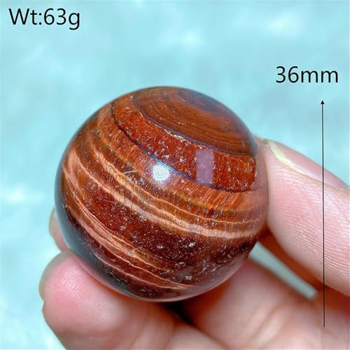 Esfera de Cristal Rojo Natural para Decoración del Hogar y Meditación Diaria 3