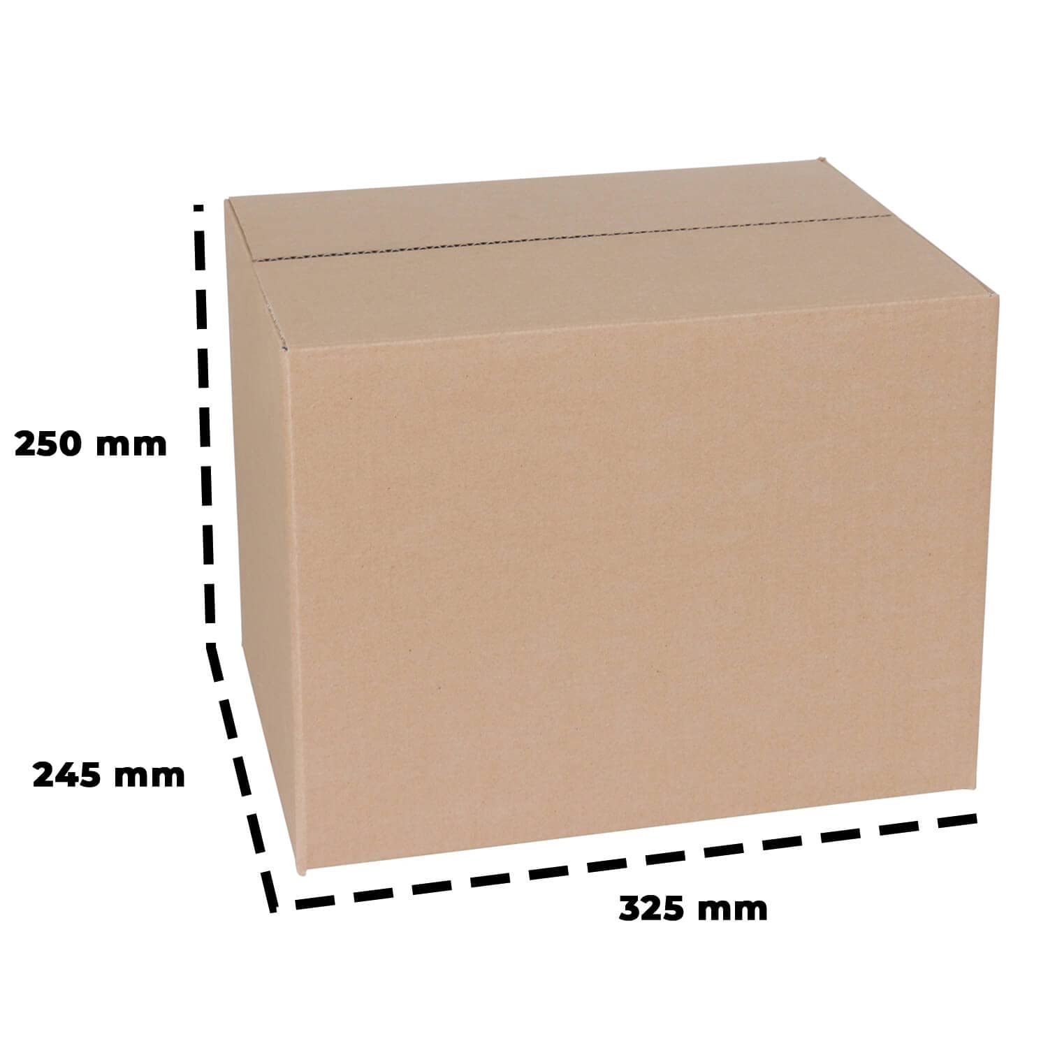 smiley pack 100 Stück Faltkartons 320 x 240 x 240 mm braun Versandkarton Verpackungskartons 32 x 24 x 24 cm aus Wellpappe 1 wellig Karton Pappkarton Versandbox Paket Päckchen