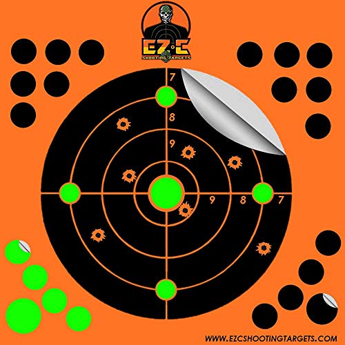 TacX Pro Gear EZ-C Shooting Targets | 8 inch Round Splatter Target | Bright Fluorescent Burst On Impact | Range Practice | Gun, Rifle, Pistol, BB Gun, Airsoft, Air Rifle (Orange, 25)