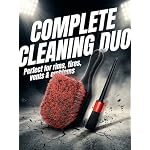 Wheel & Tire Brush, Soft Bristle Short Handle, Scratch-Safe (Red) - Image 6