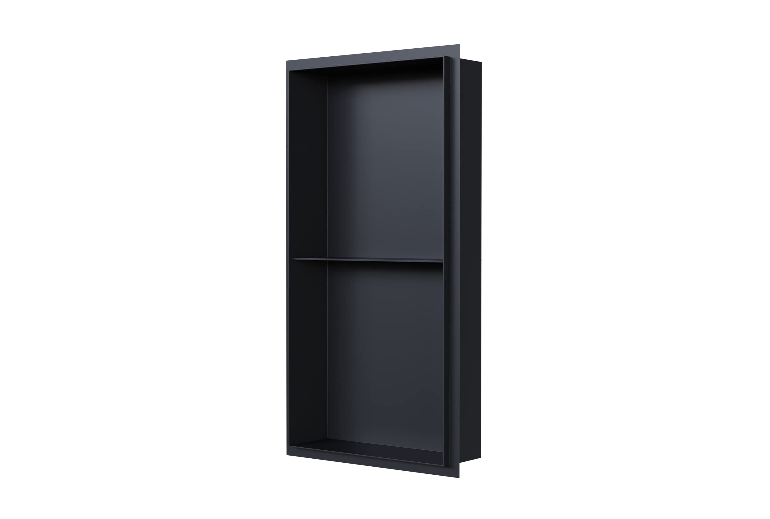 Randloze ingebouwde opbergnis BERNSTEIN BS603010-60 x 30 x 10 cm - selecteerbare kleur, Kleur:geborsteld roestvrij staal