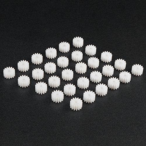 Image of uxcell 30pcs Plastic Gears 14 Teeth Model 142A Reduction Gear Plastic Worm Gears for RC Car Robot Motor