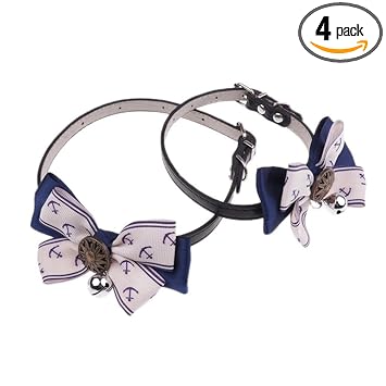 GIANTE Dog Neck Collars Adjustable Buckle Dog Pet Cat Puppy PU Bell Collar 3#L