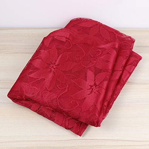BESPORTBLE Toalha de mesa de renda vermelha linda toalha de mesa toalha de mesa vermelha decorativa