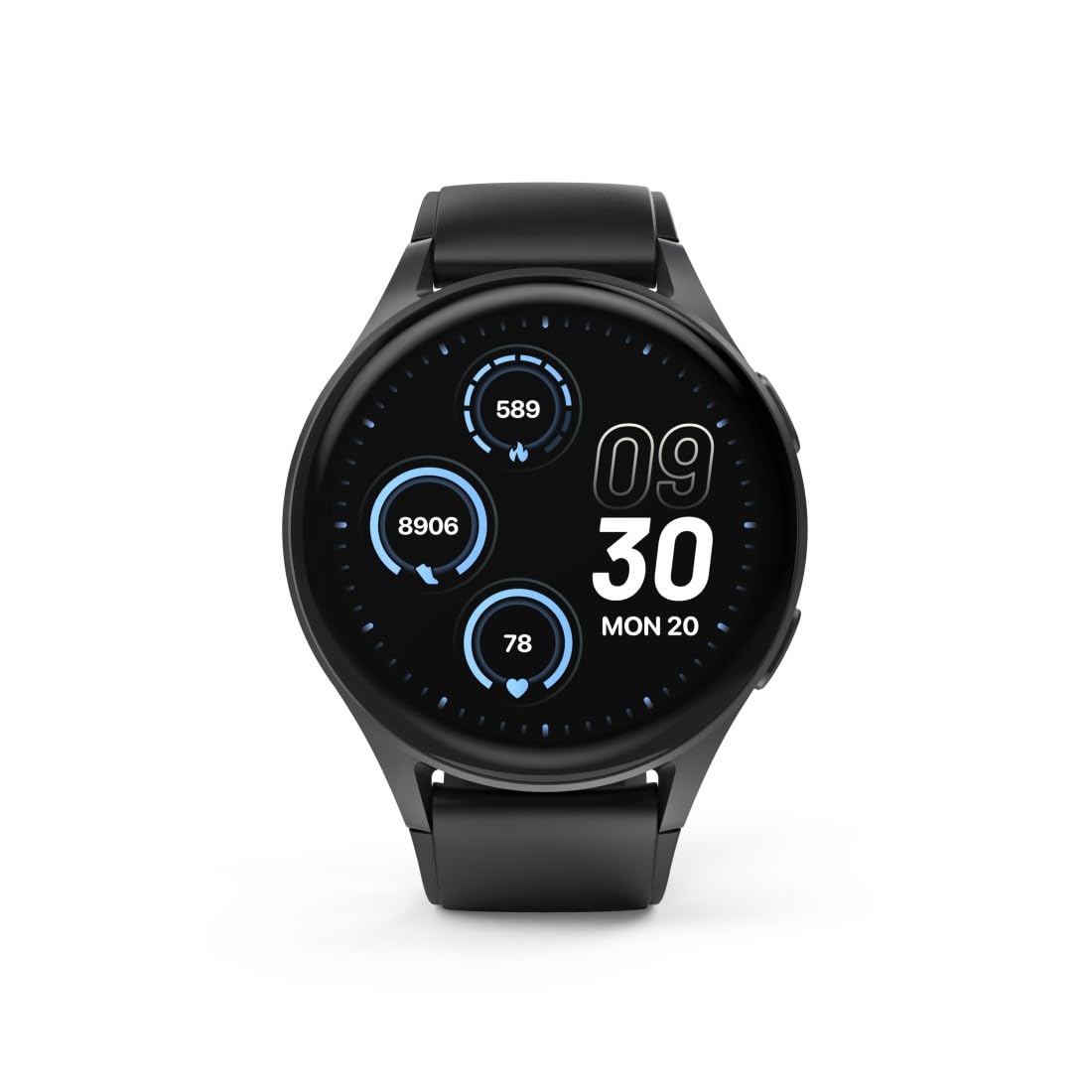 Hama Montre connectée GPS Intégré 8900" (Montre Sport, écran AMOLED 1,43", Fonction Prise d’appels, contrôle Vocal Alexa, altimètre barométrique, IP68), Noire