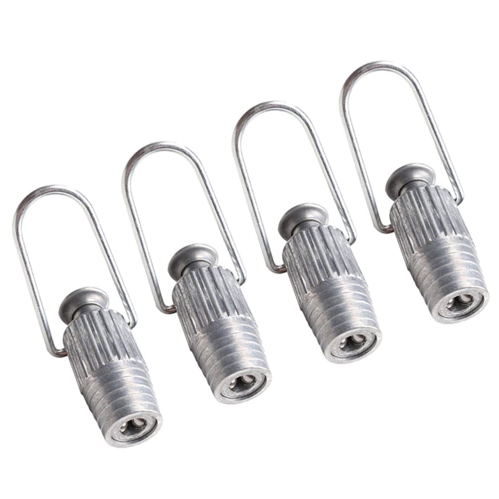 Zerodeko Wäscheleinenspanner zum Festziehen 4 Stück aus Aluminium Silberfarbener Metallspanner Leicht und Elastisch für Wäscheleine und Seilsysteme im Haushalt