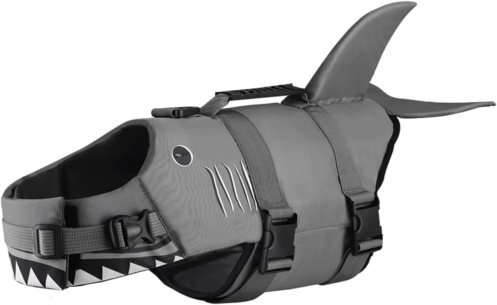 Dog Life Jacket Swimming Vest Dogs Lifevest Large Shark