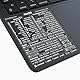 SYNERLOGIC Mac OS (Ventura/Monterey/Big Sur/Catalina/Mojave) Keyboard Shortcuts, M/Intel Transparent No-Residue Vinyl Sticker for Black MacBook (Clear/White)