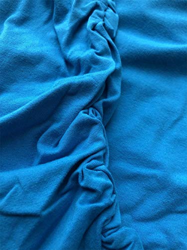 Zumiy Nursing Maternity Top, Pregnant Breastfeeding Shirt, Women's Cotton V Neck Ruched Waist Double Layered Postpartum Tank (Black+Lake Blue/2-Pk, S) #TOP5