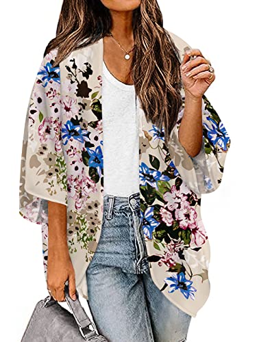 Image of BB&KK Women's Floral Kimono Summer Short Cover Ups Tops