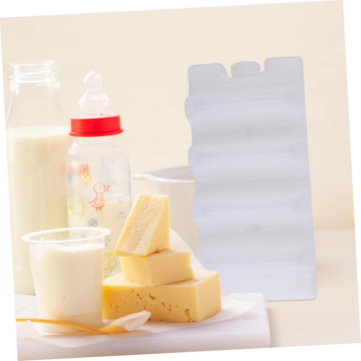 2pcs Fresh Ice Board Reusable Ice Pack for Breast Storage Kitchen Storage Container for Home Camping Travel Leak Design Whitex2pcs 20.5X10cmx2pcs image 2 of 9 B0CGTGCCLX