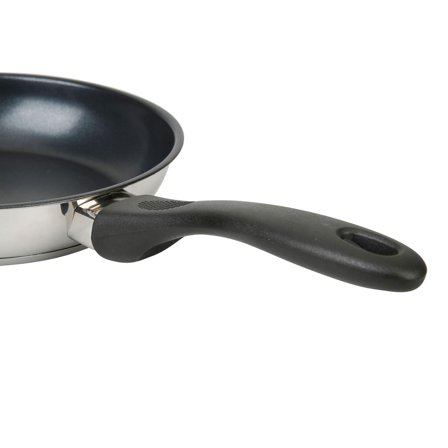 Crealys 535766 Padella in acciaio inossidabile, Ø 20 cm, gamma ESSENTIAL – Rivestimento interno antiaderente Xylan a 2 strati senza PFOA, manico termoisolante, tutte le luci incluse induzione