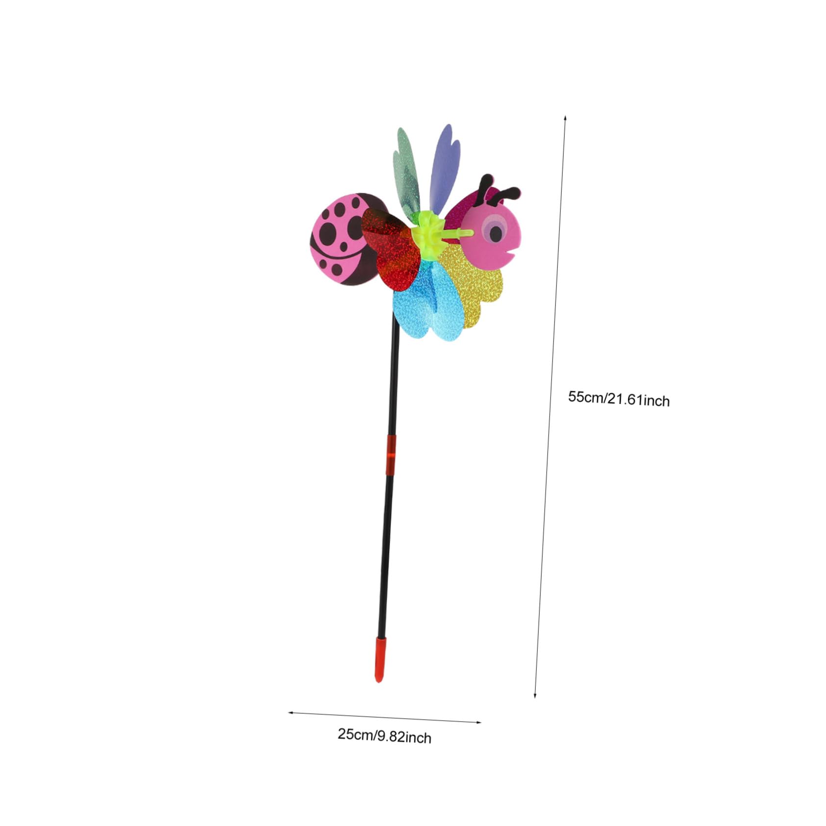 IWOWHERO 5Pcs Outdoor Pinwheels Windmill Crafts for Garden Decoration Fun Lightweight and Durable Bright Visuals for Patios and Yards