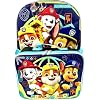 Ruz Paw Patrol Boy's 16 Inch Backpack With Removable Matching Lunch Box Set (Black-Blue)