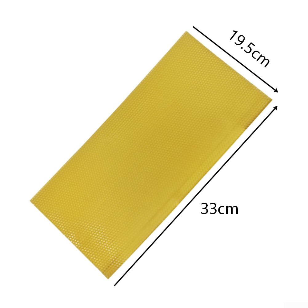 Lot de 30 feuilles de fond de teint en cire d'abeille 19,5 x 33 cm pour ruche et apiculture
