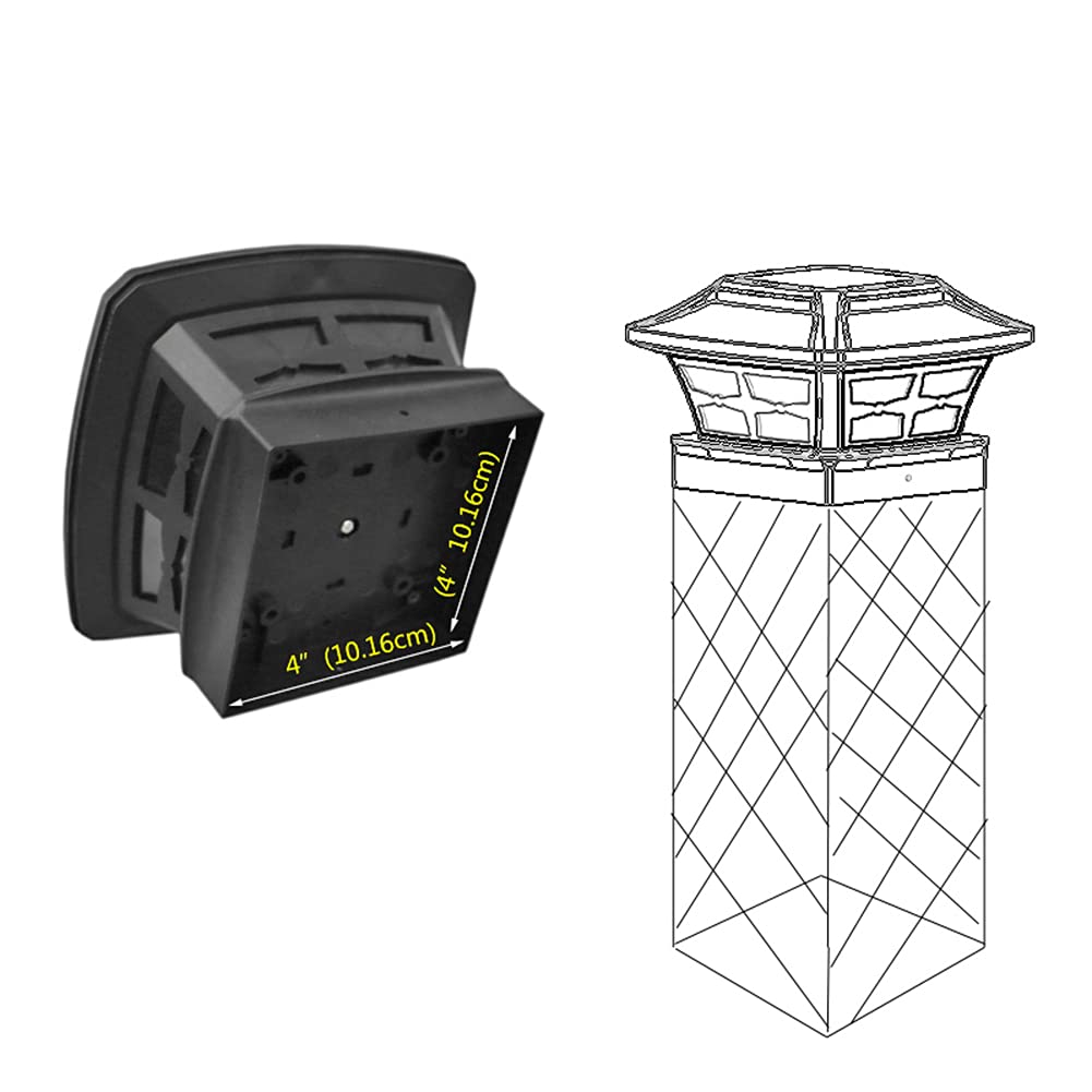 SOLAR POST LED LED IMPHERPORTHER TEMPORT OUTDOOR LACI Light Garden Decor (czarny)