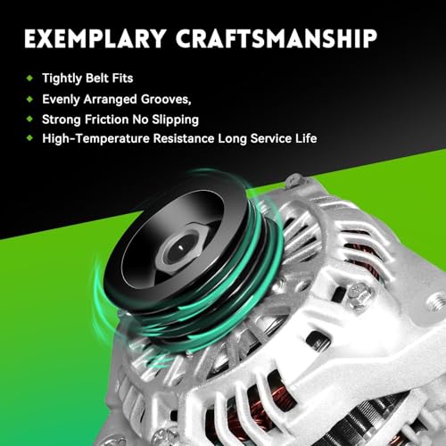 Image of 13893N Alternator L4 1.7L Compatible with Honda Civic, Acura EL 2001-2005, 70A 12V, 06311PLM505RM, 31100-PLM-A01A02, AHGA50, AMT0125, 400-48035, 90-27-3268