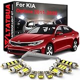 LED Interior Light Kit Package Replacement for KIA Optima K5 2011 2012 2013 2014 2015 2016 2017 2018 2019 2020, Super Bright 6000K White Bulbs + Install Tool