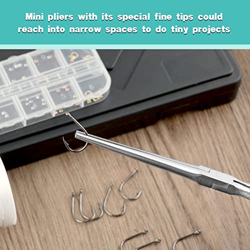 SPEEDWOX 7.5" Extra Long Needle Nose Pliers with Anti-Loss Lanyard Needle Remover Pliers with Serrated Jaw for Jewelry Making Bending Wire and Small Object Gripping for Hard to Reach Narrow Spaces - Image 4