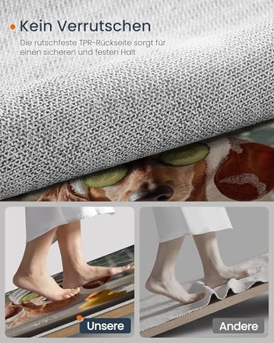 Tapis Entrée Lavable pour Sol Sec Paillasson Antidérapant Brun - 5