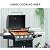 Outsunny 4 Burner Propane Gas Grill with Side Burner, 50,000 BTU Steel Outdoor Barbeque/Barbecue, Wheels, Warming Rack, Shelf, Cabinet, Thermometer, Black