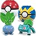 MEGA Pokémon Building Toys Set Grass-Type Trainer Team with 118 Pieces, 4 Poseable Character, 2 Inches Tall, for Kids