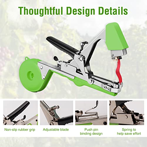 Miniatura 7 de Maquina Atar Tomates Pepino,Herramientas Jardineria Atar De Mano Planta,Jardín Tape Tool Jardineria Atadora De Viña Maquina Para Atar Plantas Verduras Tomates Fruta Flores Vegetales