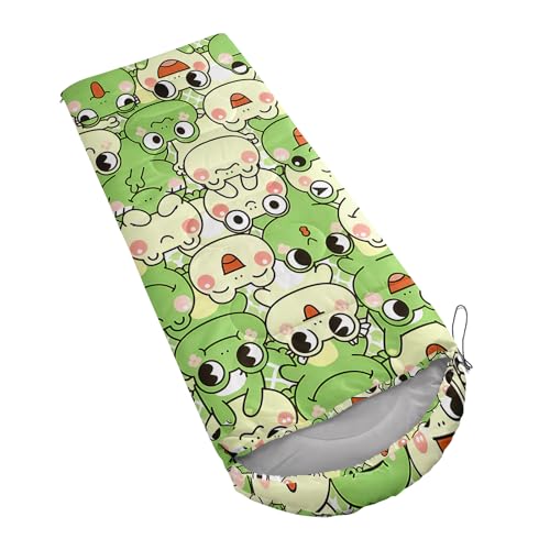 Image of QOOMO Axolotl Cute Camping Sleeping Bags,3 Season Warm & Cool Weather,Lightweight,Waterproof Sleeping Bags for Adults & Kids,Traveling,and Outdoors