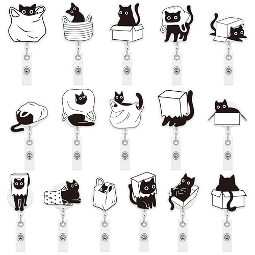 Cadeau très résistant porte-badge rétractable chat pour collègue et soignant