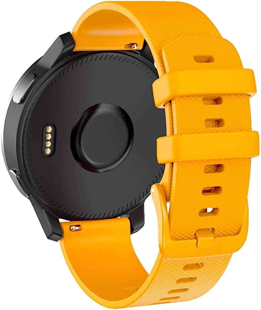 Fleshy Leaf Band for Replacement Bands Watch Strap 20mm Quick Release Watch Band Silicone for Garmin Vivoactive 3 /Forerunner 245/Forerunner 645 Music/ Vivomove HR/Venu Sq/Galaxy Active 2 /Polar