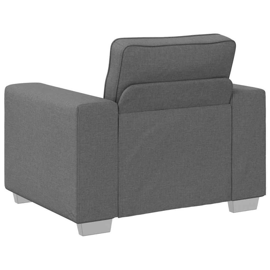 vidaXL Poltrona Sofa Grigio scuro 100 cm Tessuto, Divano elegante, comodo, design moderno, forma rettangolare, cuscino in schiuma, rivestimento traspirante per soggiorno