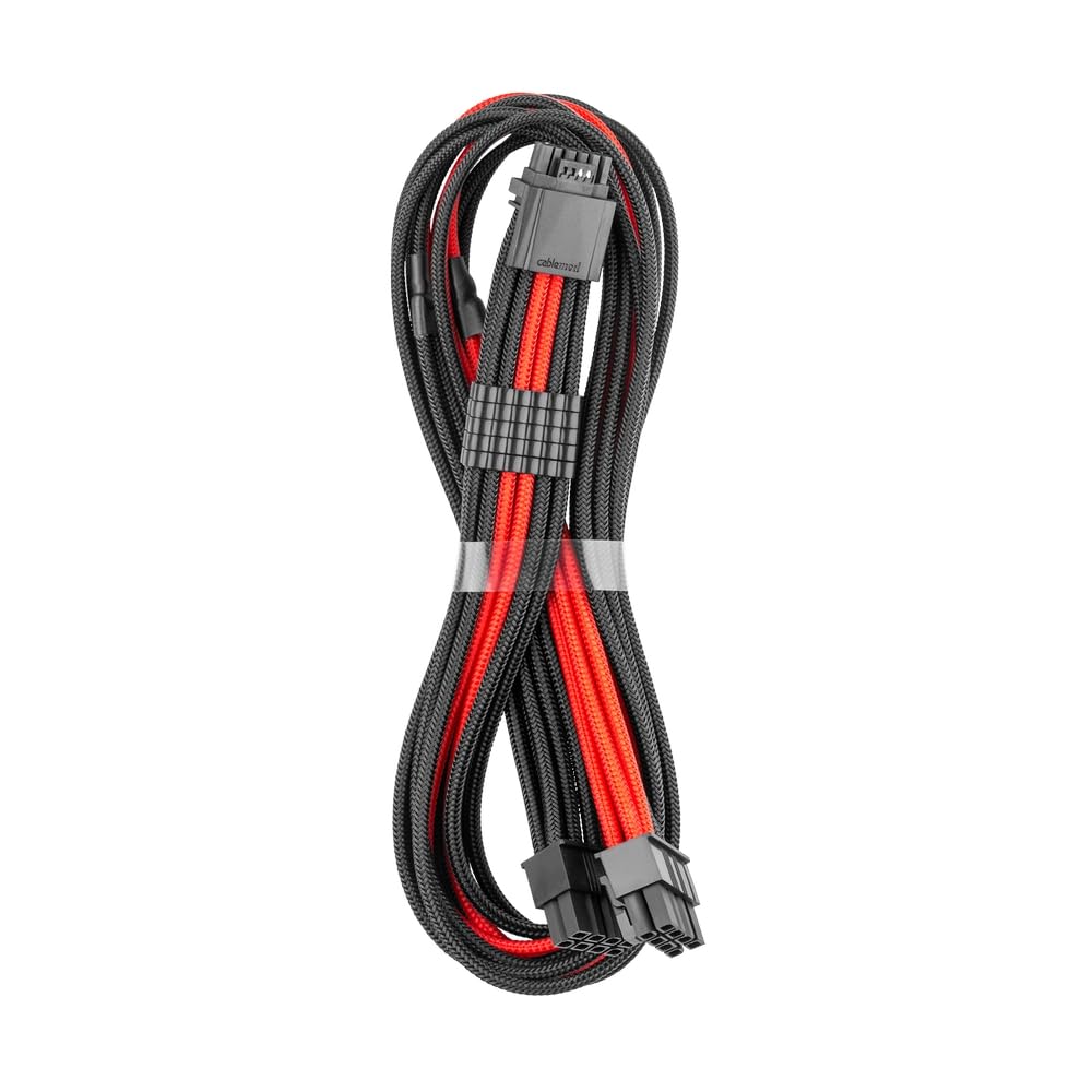 CableMod E-Series Pro ModMesh Sleeved 12V-2x6 12VHPWR StealthSense PCIe Cable for EVGA G/G+ / P/P+ / T (White, 16-pin to Quad 8-pin, 60cm)