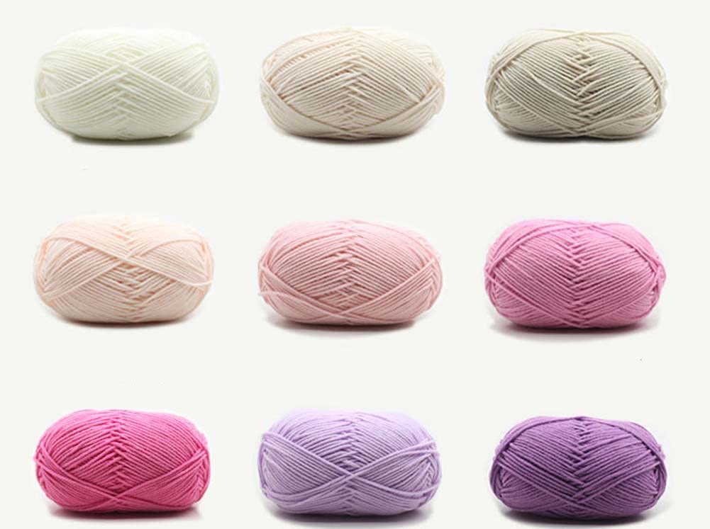 Fil Coton Au Lait 5 Plis 2x50g - Doux Pour Bébé, Chaussettes, Chapeaux, Poupées, Couleur Unie