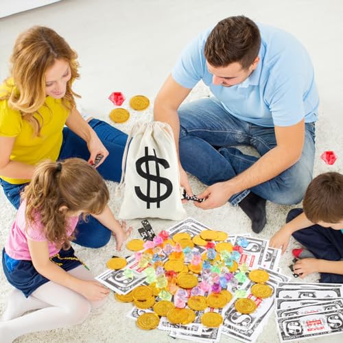 EIHI 23.5x16cm Geldbörsen Bankräuber Geldsack Dieb Geld Sack Dollarzeichen Stoffsack Räuber Geldbeutel Wild West Bank Beutel Cowboy Kostüm Zubehör