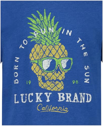 Image of Lucky Brand Boys' Short Sleeve Graphic Crew Neck T-Shirt, Soft, Comfortable, Relaxed Fit