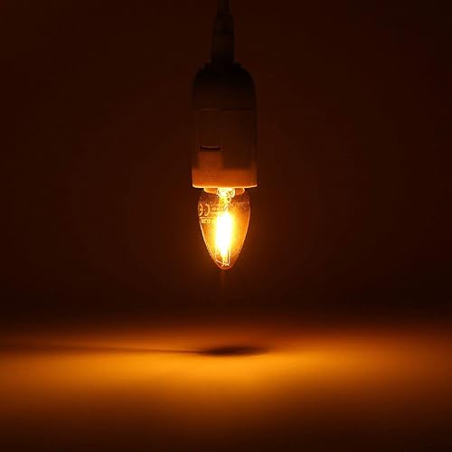 Miniatura 3 de KINUR Bombillas LED de noche, bombillas de repuesto E12 C7 de 1 W, 2200 K, 120 V, candelabro, luz de Navidad, bombillas de repuesto, 4 unidades