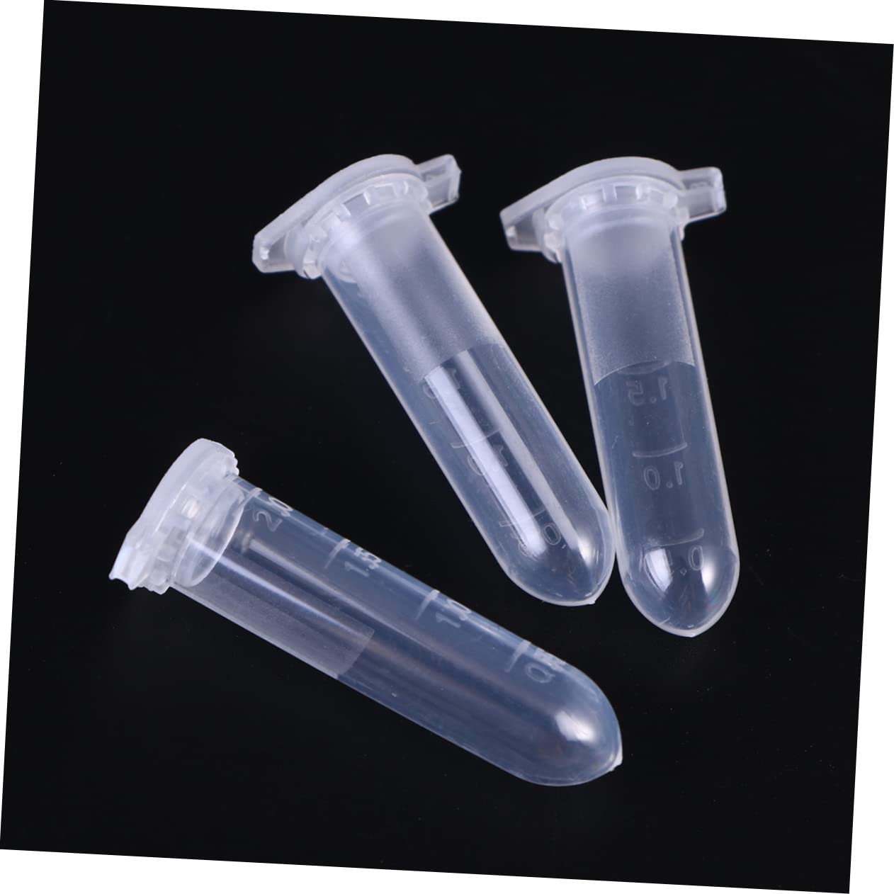 Tubo de Microcentrífuga de 2ml, Base Redonda, Tapa Flexible, Plástico Transparente, 1000 Piezas para Laboratorio