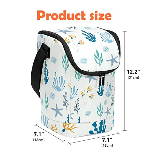 Bolsas bento para la escuela con estampado de coral y animales de mar 5