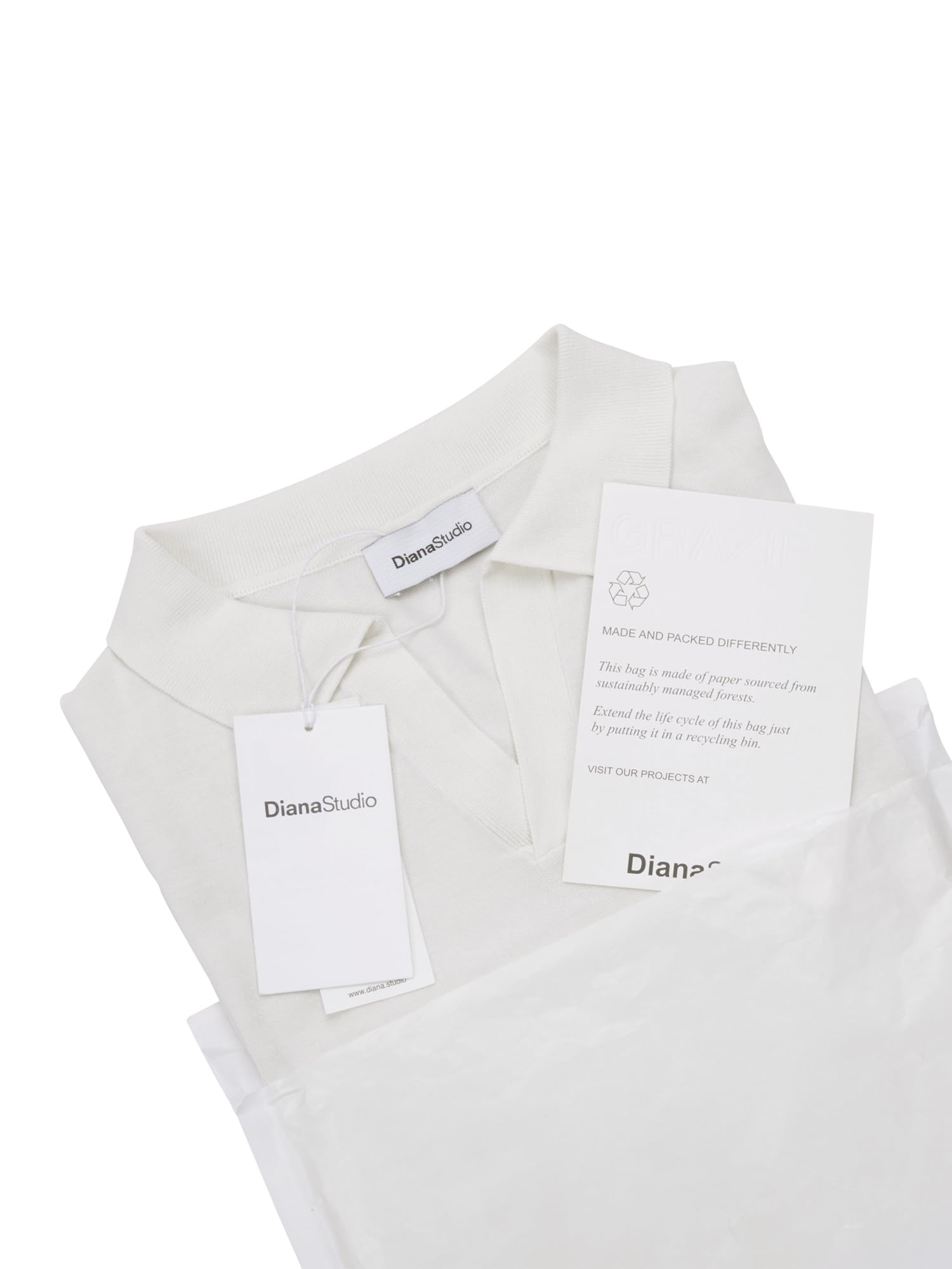 Diana Studio - Polo Rasata in Maglia senza bottoni, Uomo, 100% Cotone leggero extra ritorto, Maniche corte, Casual fit