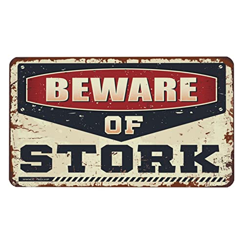 Tapis de souris sarcastique humour noir Beware of Cigogne grand sous-main 36x60cm