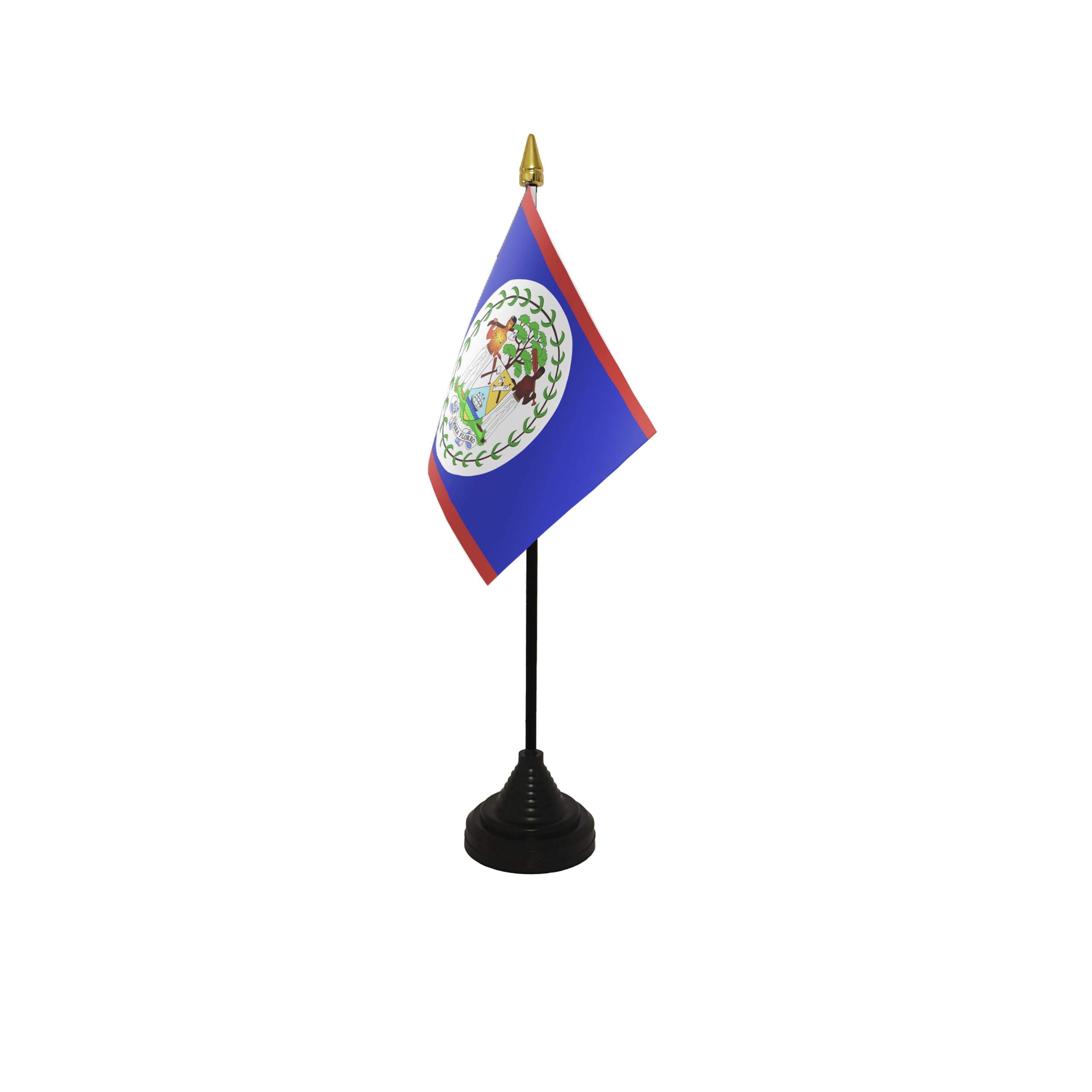 Flagtex Belize Small Table Flag With Black Base
