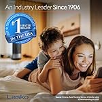 Lasko Oscillating Ceramic Tower Space Heater for Home with Adjustable Thermostat, Timer and Remote Control, 22.5 Inches, Grey/Black, 1500W, 751320 - Image 2