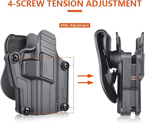 Miniatura 9 de Funda Mega-Fit con paleta, se adapta a las pistolas compactas y de tamaño completo más populares, se adapta a pistolas con punto rojo, se adapta a